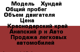  › Модель ­ Хундай › Общий пробег ­ 207 000 › Объем двигателя ­ 1 600 › Цена ­ 170 000 - Краснодарский край, Анапский р-н Авто » Продажа легковых автомобилей   